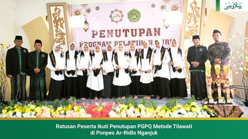 ratusan-peserta-ikuti-penutupan-pgpq-metode-tilawati-di-ponpes-ar-ridlo-nganjuk